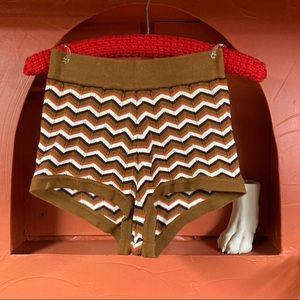 Lonely High Waisted Retro Stripe Shorts Small